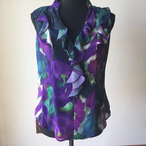 Express Sleeveless Ruffled Top